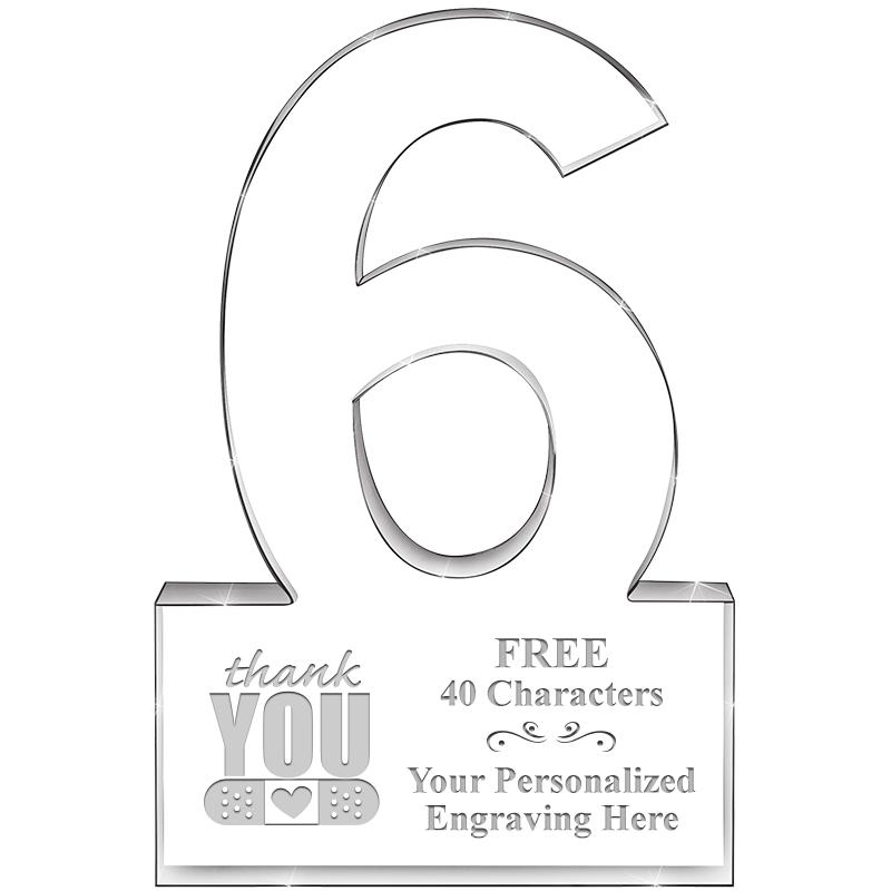 %" 6 YEARS OF SERVICE ACRYLIC