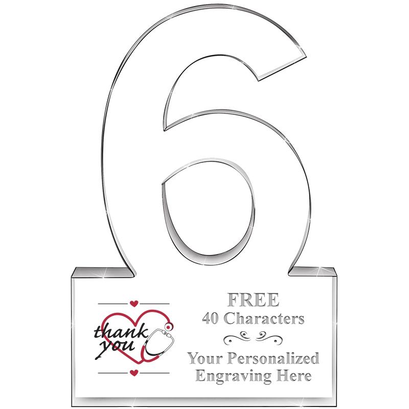 %" 6 YEARS OF SERVICE ACRYLIC