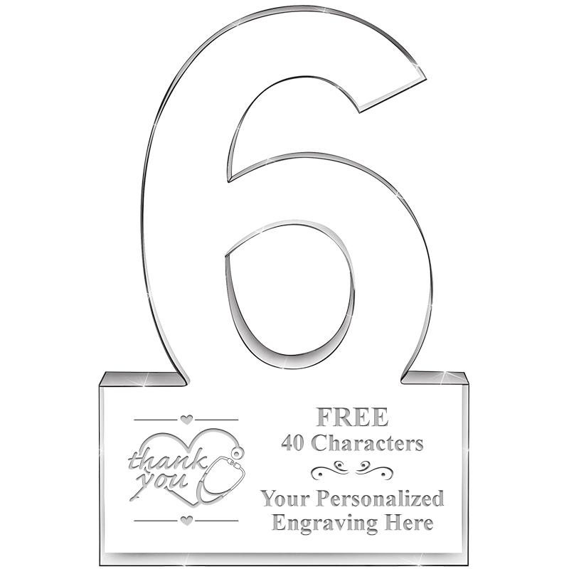 6" 6 YEARS OF SERVICE ACRYLIC