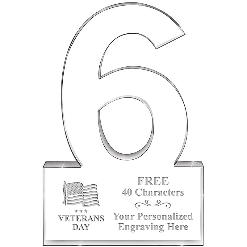 %" 6 YEARS OF SERVICE ACRYLIC