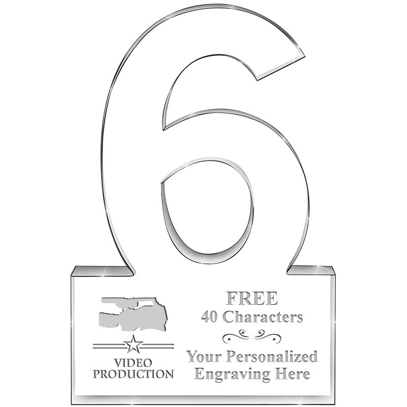 6" 6 YEARS OF SERVICE ACRYLIC