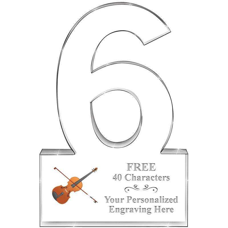 %" 6 YEARS OF SERVICE ACRYLIC