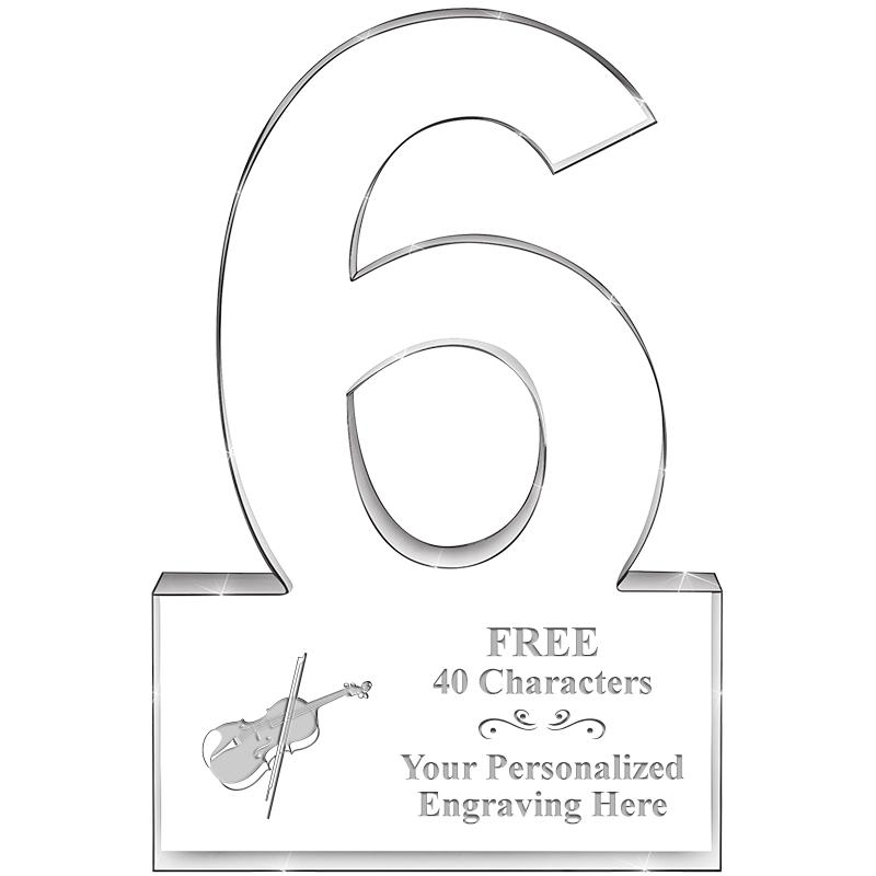 %" 6 YEARS OF SERVICE ACRYLIC