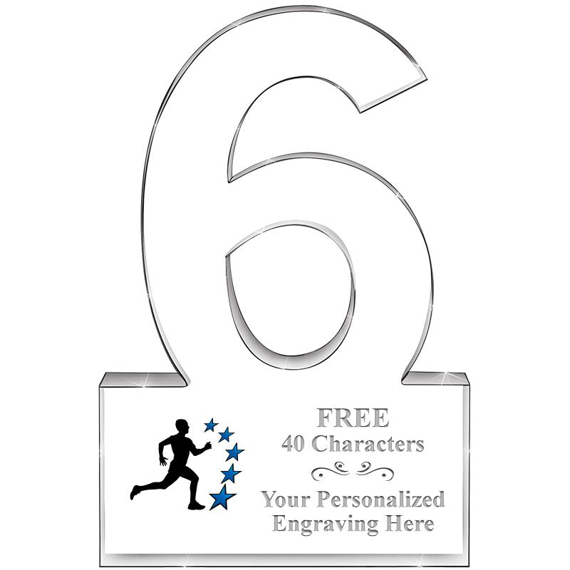 6" 6 YEARS OF SERVICE ACRYLIC