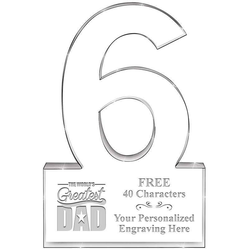 %" 6 YEARS OF SERVICE ACRYLIC