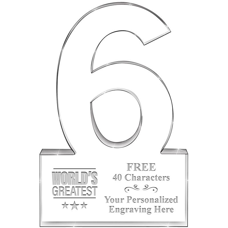 %" 6 YEARS OF SERVICE ACRYLIC