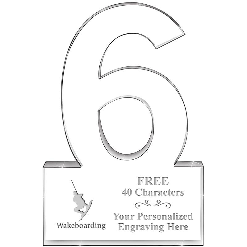 6" 6 YEARS OF SERVICE ACRYLIC