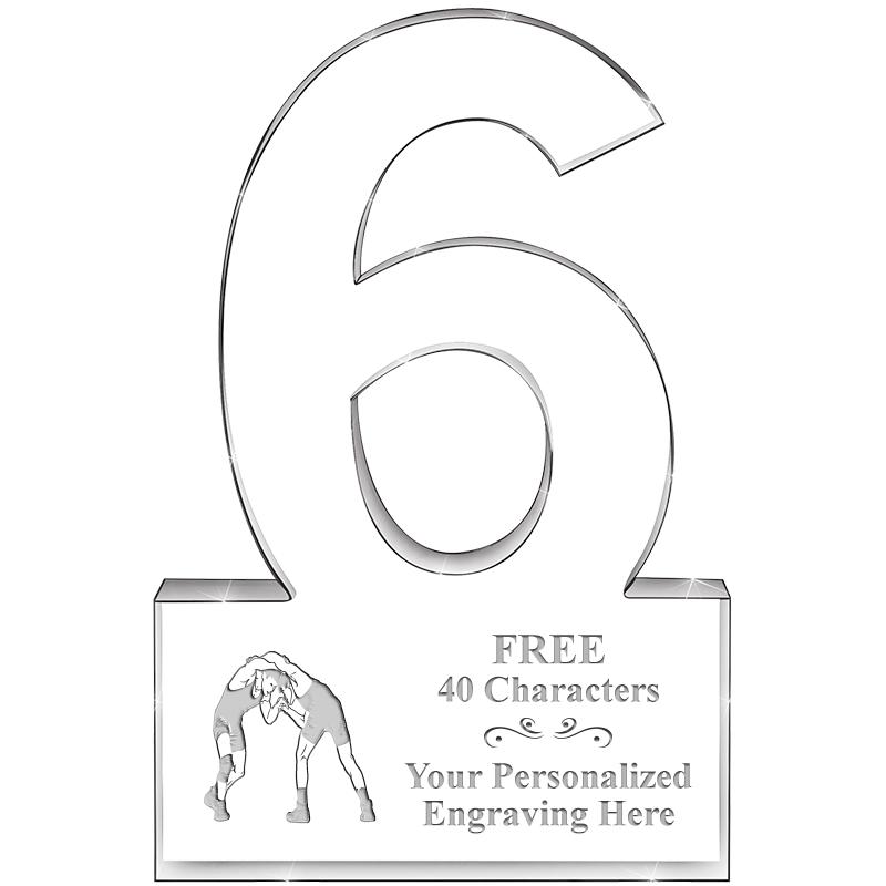 6" 6 YEARS OF SERVICE ACRYLIC