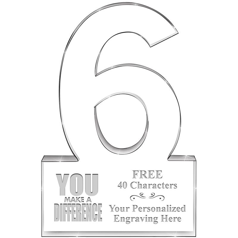 %" 6 YEARS OF SERVICE ACRYLIC