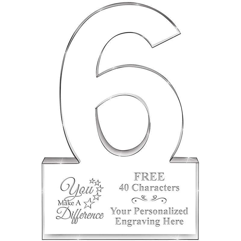 %" 6 YEARS OF SERVICE ACRYLIC