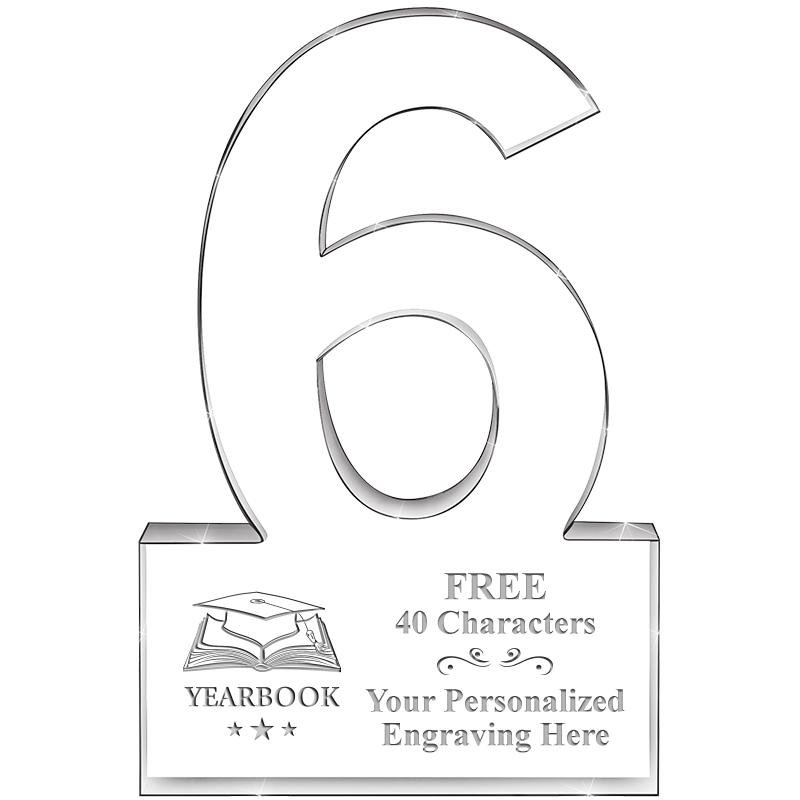 6" 6 YEARS OF SERVICE ACRYLIC