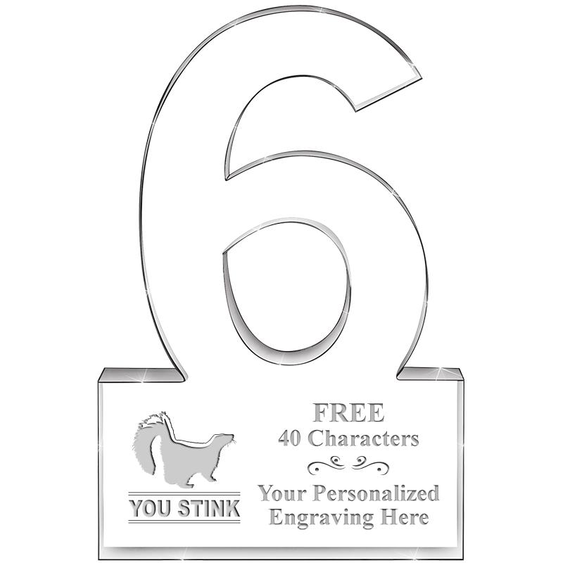 %" 6 YEARS OF SERVICE ACRYLIC