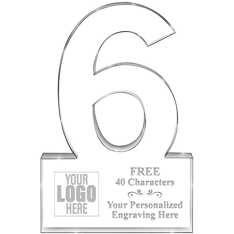 %" 6 YEARS OF SERVICE ACRYLIC