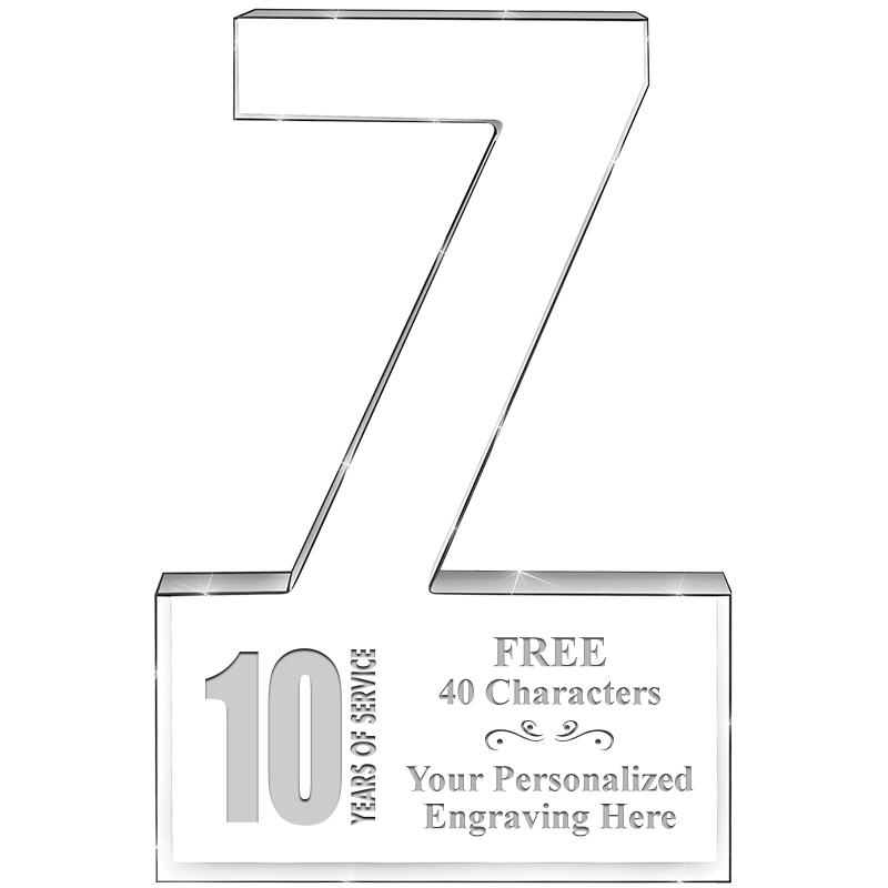 6" 7 YEARS OF SERVICE ACRYLIC