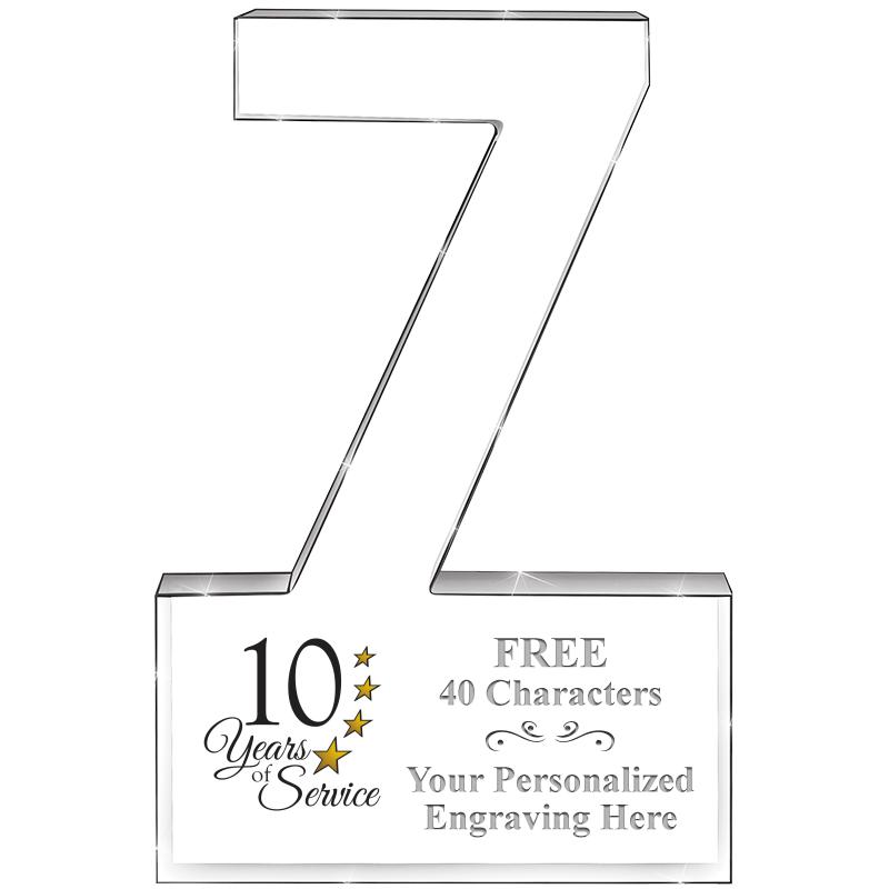 6" 7 YEARS OF SERVICE ACRYLIC