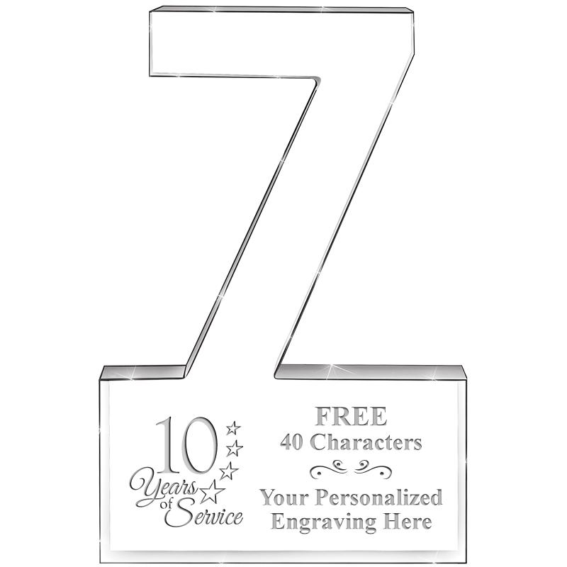 6" 7 YEARS OF SERVICE ACRYLIC