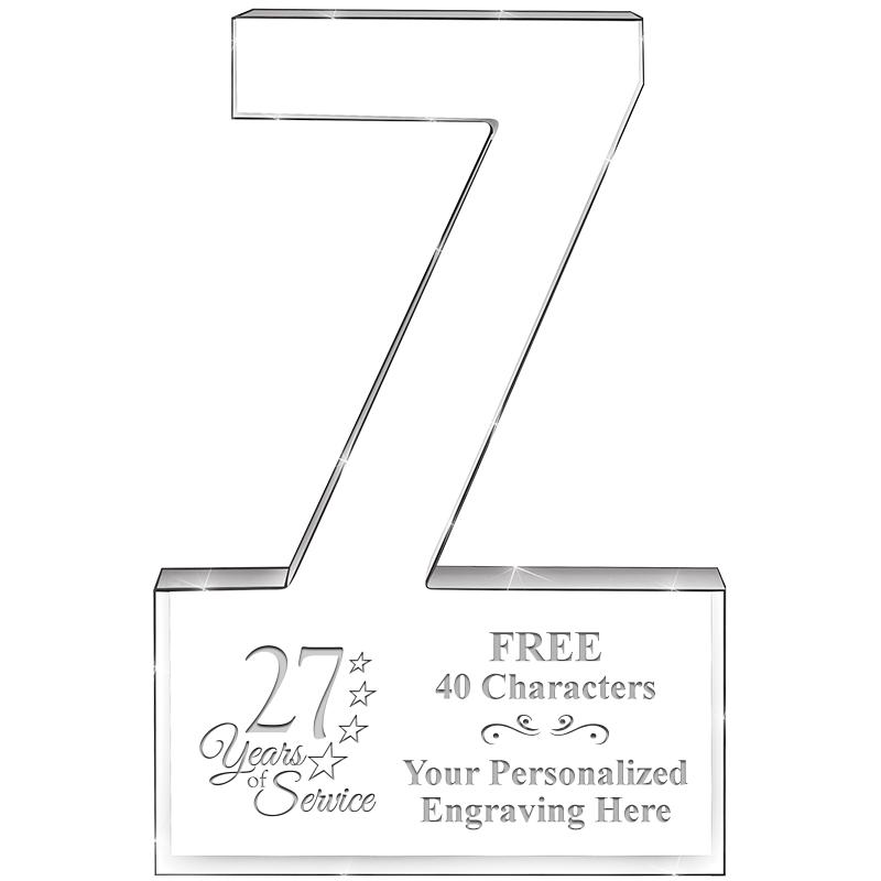 6" 7 YEARS OF SERVICE ACRYLIC