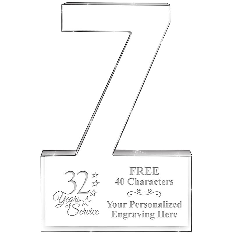 6" 7 YEARS OF SERVICE ACRYLIC