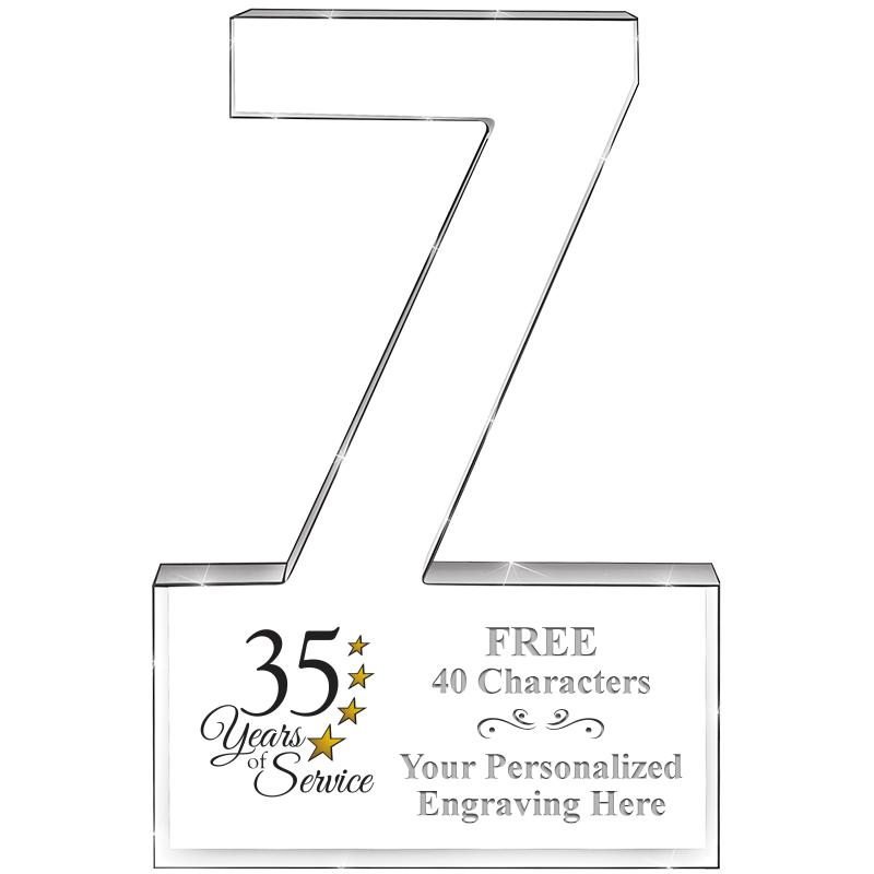 6" 7 YEARS OF SERVICE ACRYLIC