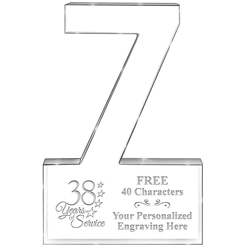 6" 7 YEARS OF SERVICE ACRYLIC