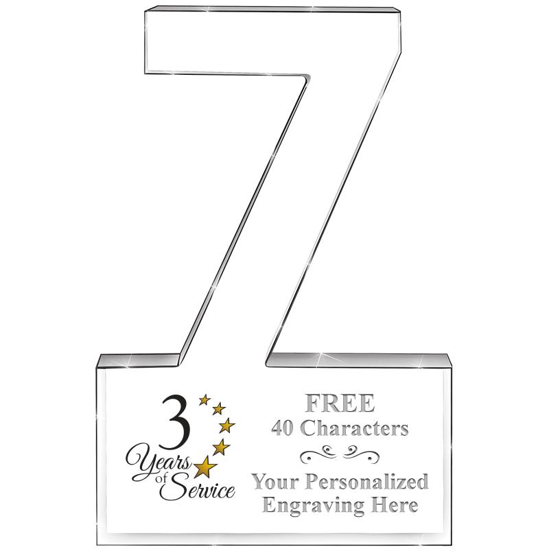 6" 7 YEARS OF SERVICE ACRYLIC