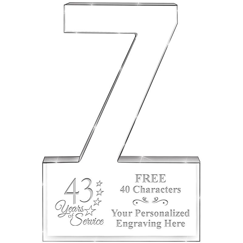 6" 7 YEARS OF SERVICE ACRYLIC