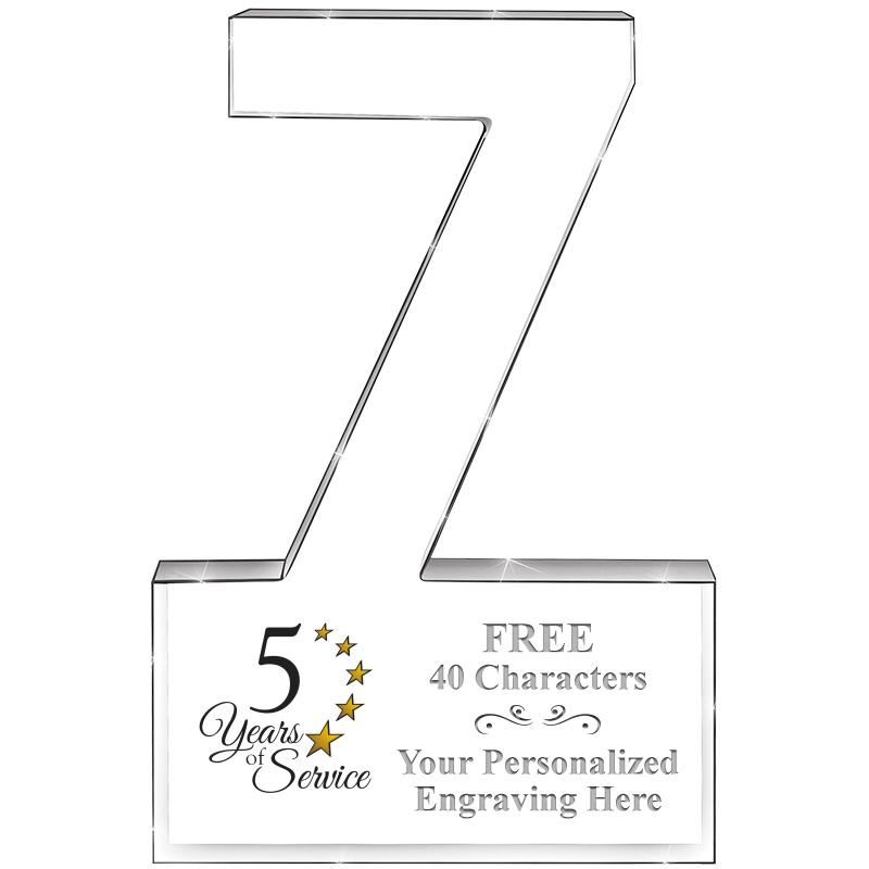 6" 7 YEARS OF SERVICE ACRYLIC