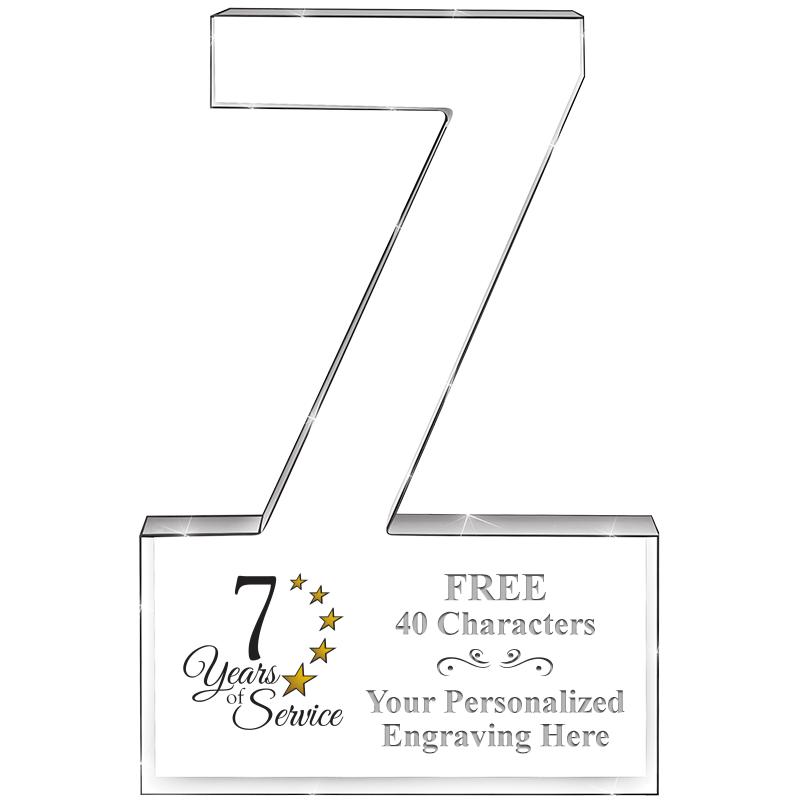 6" 7 YEARS OF SERVICE ACRYLIC