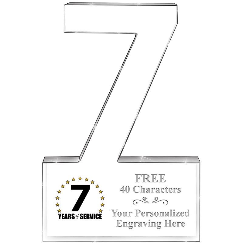 6" 7 YEARS OF SERVICE ACRYLIC