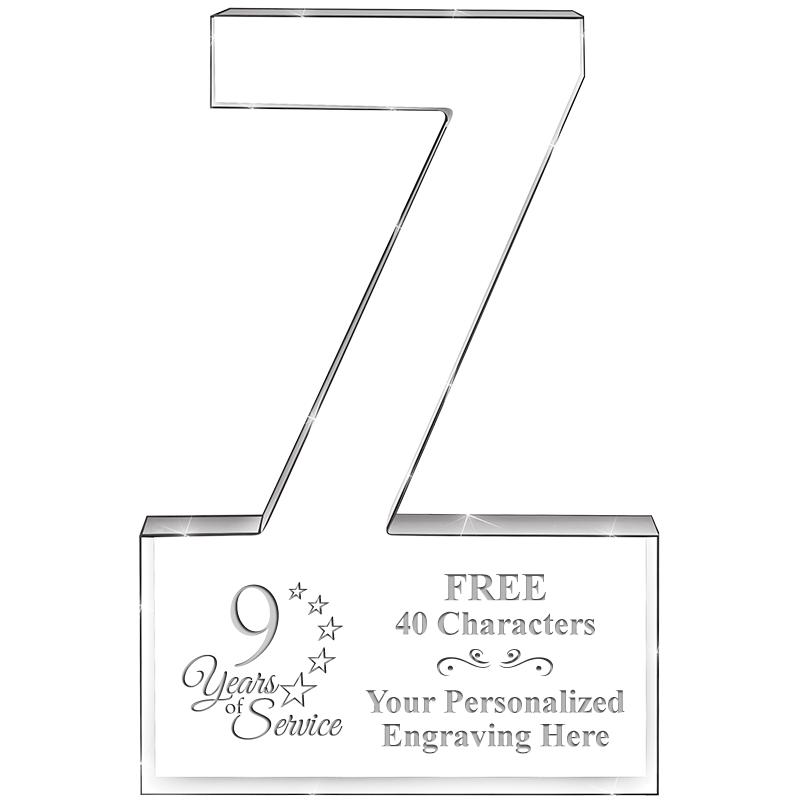 6" 7 YEARS OF SERVICE ACRYLIC