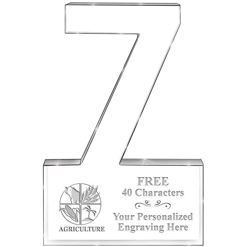 6" 7 YEARS OF SERVICE ACRYLIC