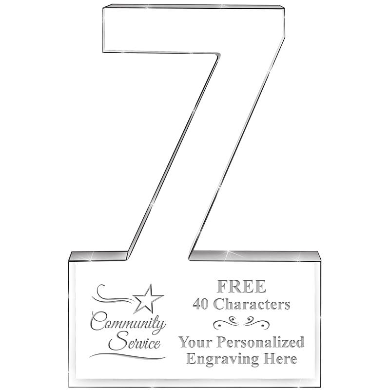 6" 7 YEARS OF SERVICE ACRYLIC