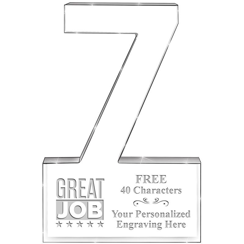 6" 7 YEARS OF SERVICE ACRYLIC