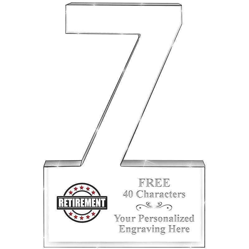 6" 7 YEARS OF SERVICE ACRYLIC