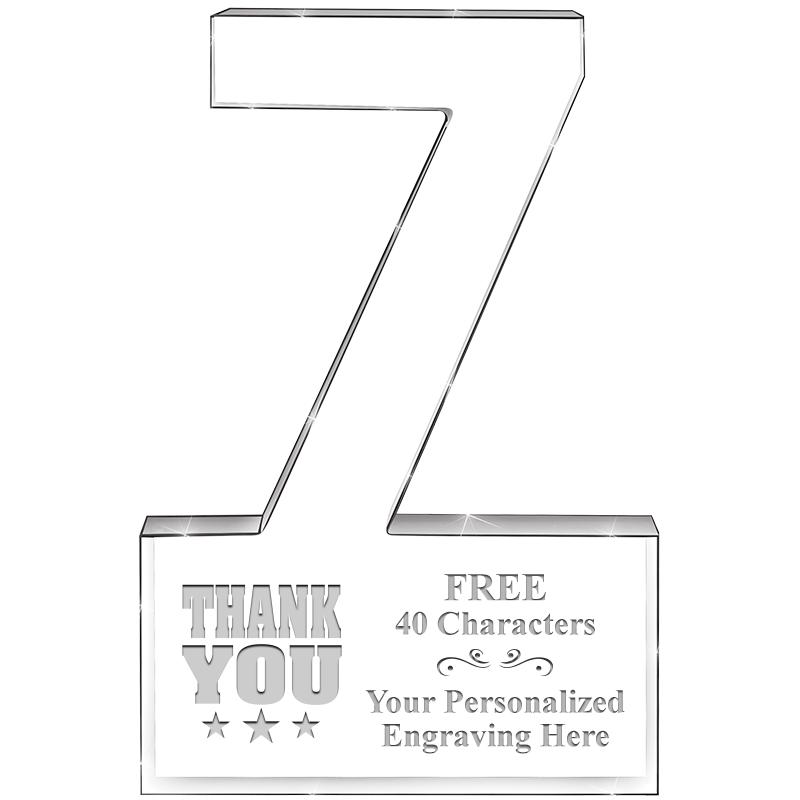 6" 7 YEARS OF SERVICE ACRYLIC