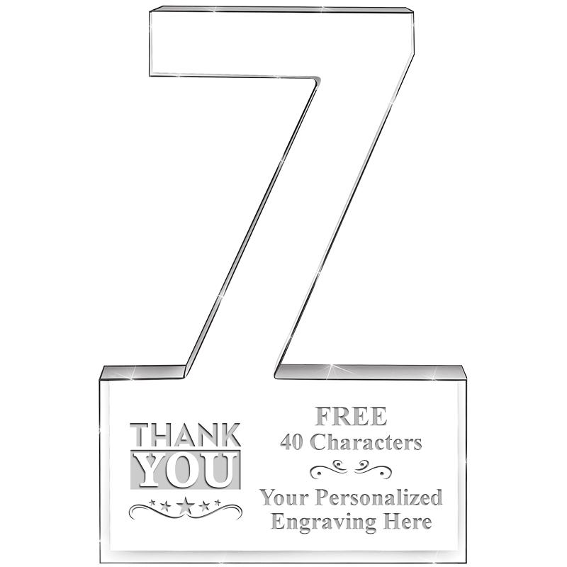 6" 7 YEARS OF SERVICE ACRYLIC