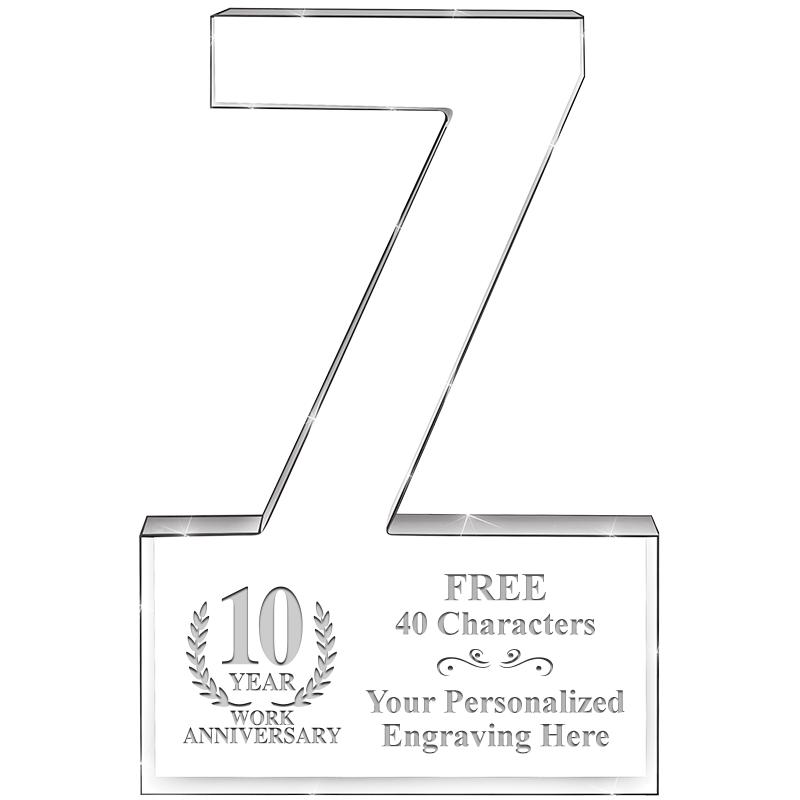 6" 7 YEARS OF SERVICE ACRYLIC