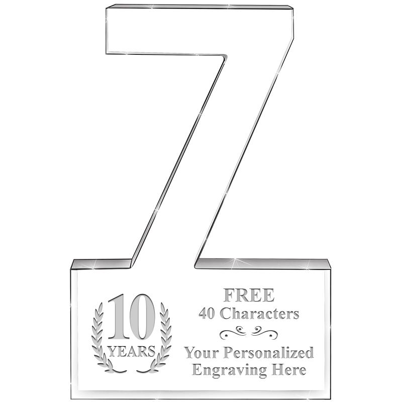 6" 7 YEARS OF SERVICE ACRYLIC