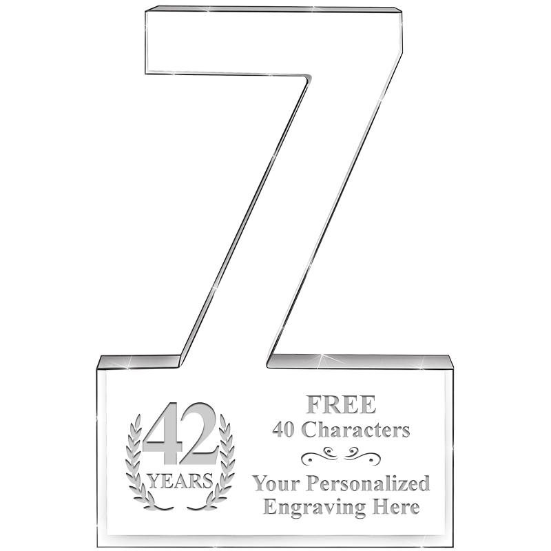 6" 7 YEARS OF SERVICE ACRYLIC