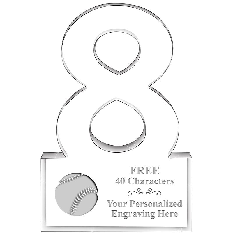 6" 8 YEARS OF SERVICE ACRYLIC