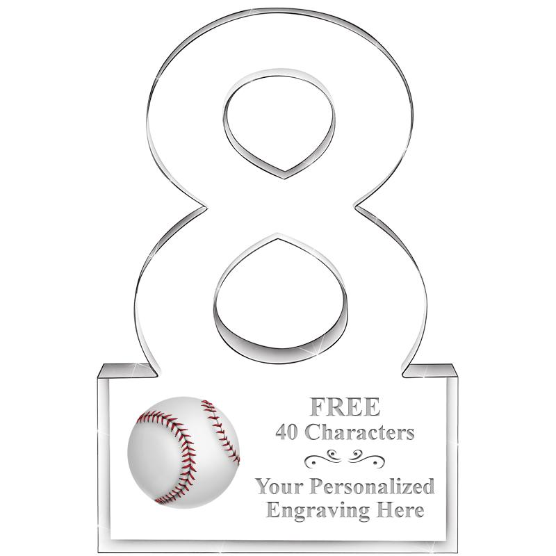 6" 8 YEARS OF SERVICE ACRYLIC