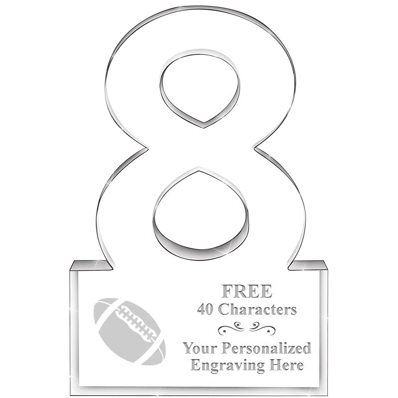 6" 8 YEARS OF SERVICE ACRYLIC