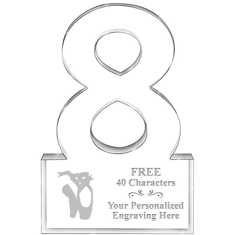 6" 8 YEARS OF SERVICE ACRYLIC