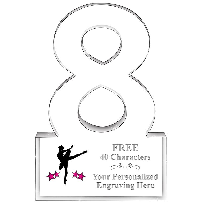 6" 8 YEARS OF SERVICE ACRYLIC