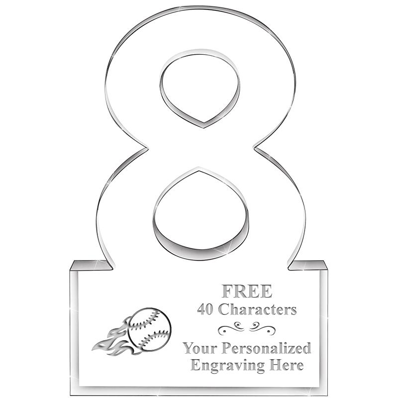 6" 8 YEARS OF SERVICE ACRYLIC