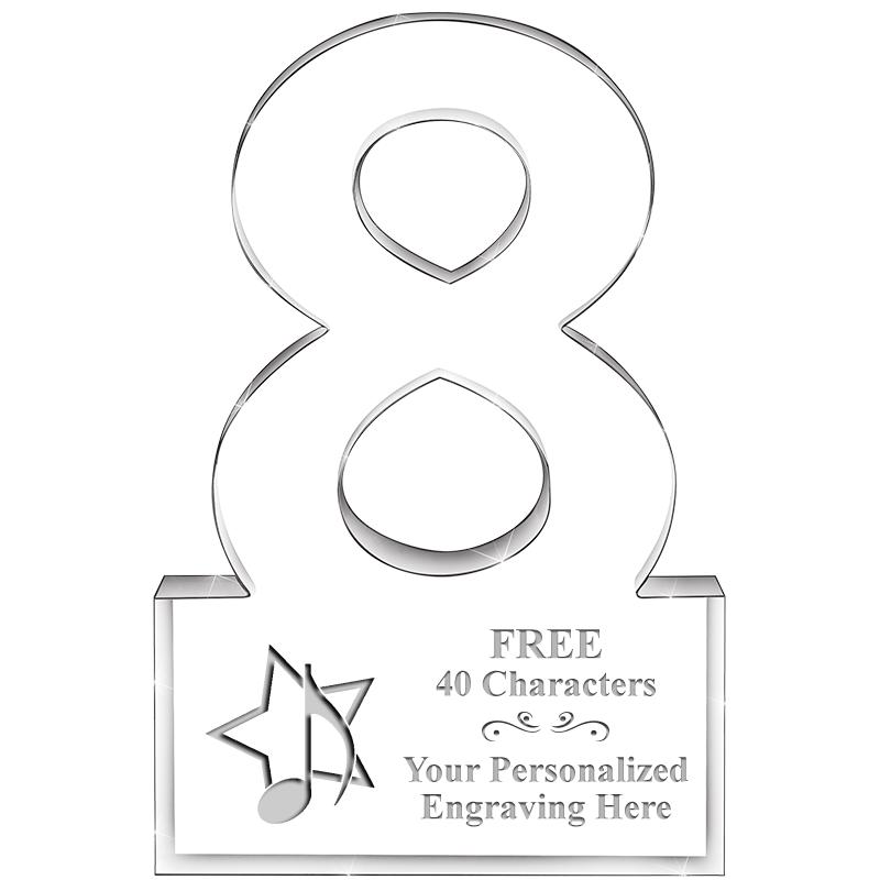 6" 8 YEARS OF SERVICE ACRYLIC