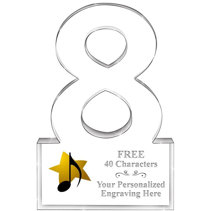 6" 8 YEARS OF SERVICE ACRYLIC