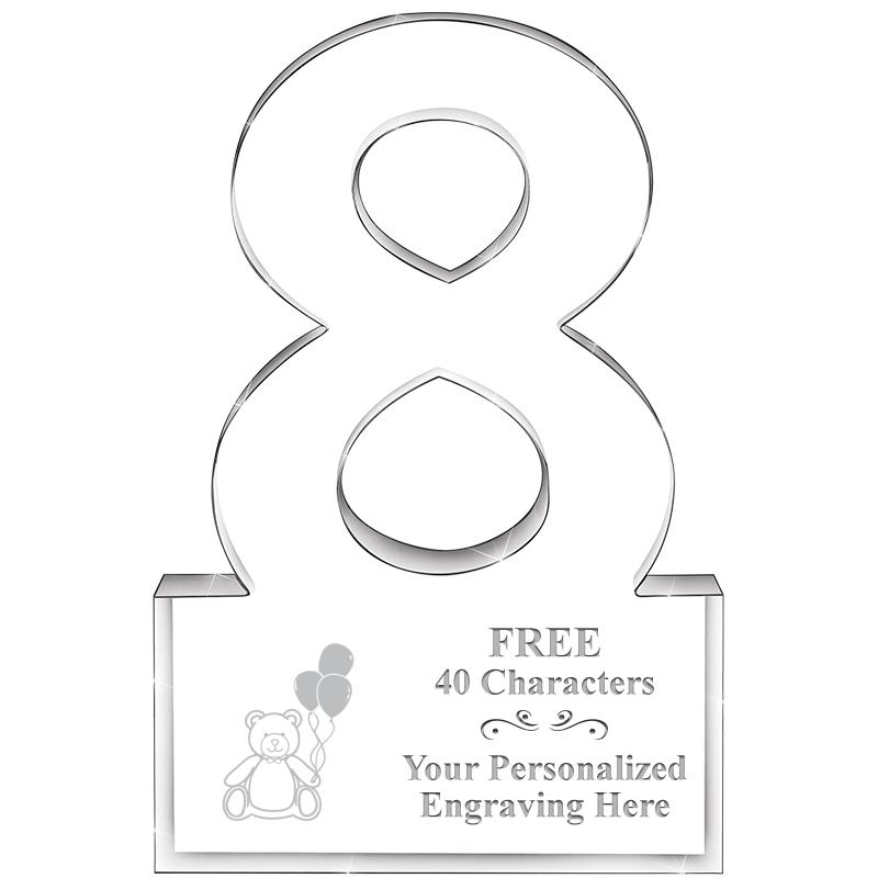 6" 8 YEARS OF SERVICE ACRYLIC