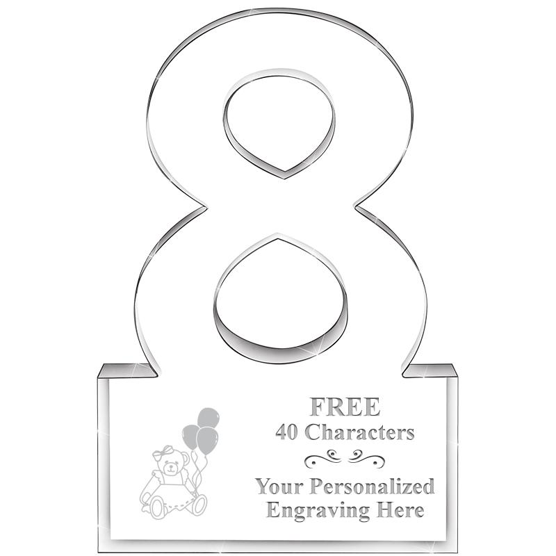 6" 8 YEARS OF SERVICE ACRYLIC