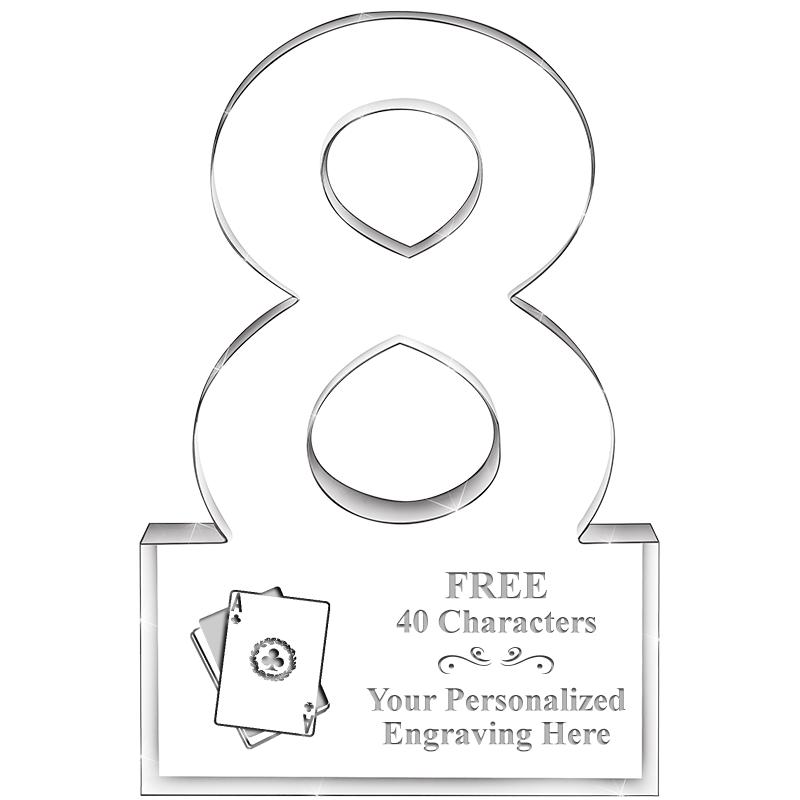 6" 8 YEARS OF SERVICE ACRYLIC